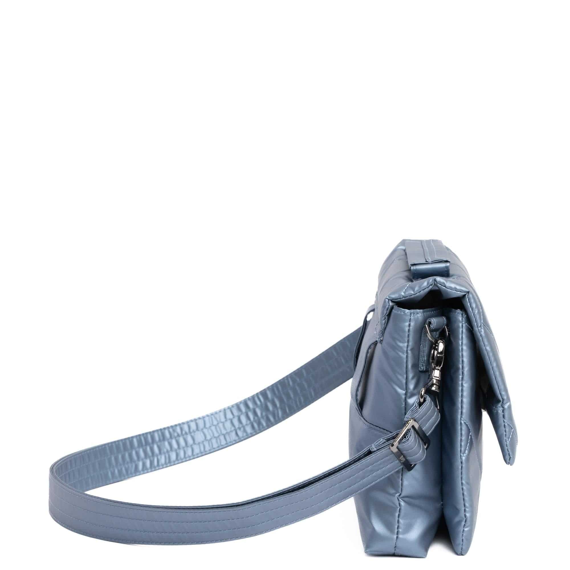 Plié 2 Crossbody Bag - METALLIC BLUE MOON - Plie2_MetallicBlueMoon_03